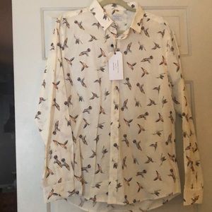 Men’s 7 Diamond Hummingbird Long Sleeve Button